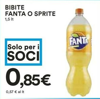 Coop Coca Cola Fanta Aranciata 1500 G(ml) offerta
