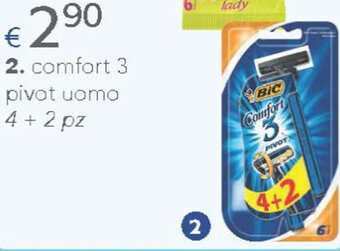 Acqua & Sapone BIC comfort 3 pivot uomo 4 + 2 pz offerta