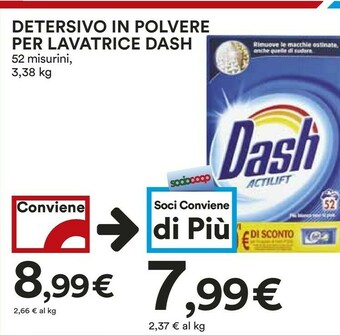 Coop Dash Detersivo In Polvere Per Lavatrice offerta