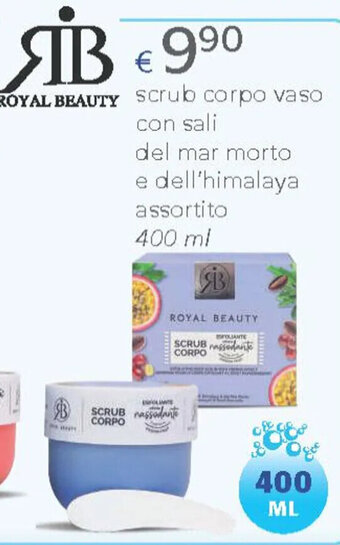 Acqua & Sapone ROYAL BEAUTY Scrub corpo vaso 400 ml offerta