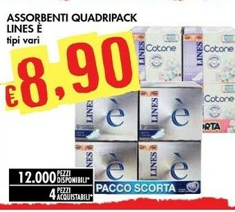 Bennet Lines Assorbenti Quadripack E offerta