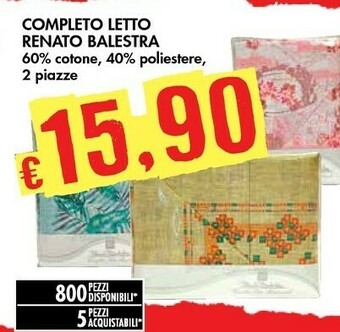 Bennet Renato Balestra Completo Letto offerta