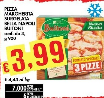 Bennet Buitoni Pizza Margherita Bella Napoli 900 G(ml) offerta