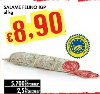 Bennet Salame Felino Igp offerta