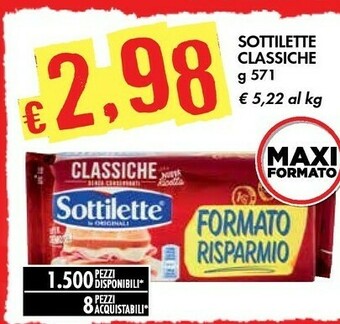 Bennet Mondelez - Sottilette Le Originali Classiche offerta