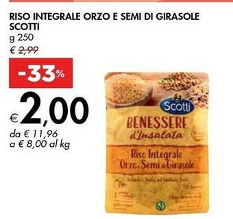 Bennet Scotti Benessere D'Insalata Riso Integrale Orzo E Semi Di Girasole offerta