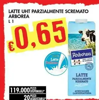 Bennet Arborea - Latte Parzialmente Scremato UHT A Lunga Conservazione 1000 G(ml) offerta