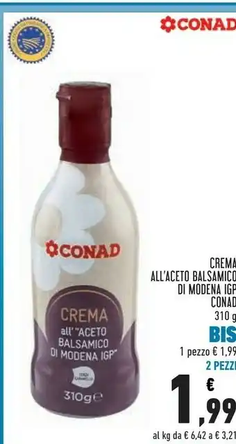 Conad Conad - Crema All'Aceto Balsamico Di Modena IGP 310 G(ml) offerta