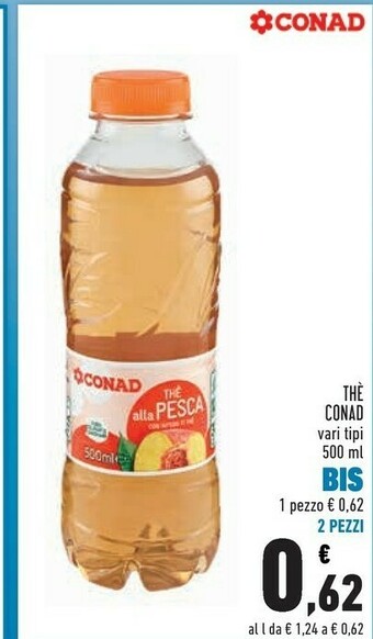 Conad Conad - Thè Alla Pesca 500 G(ml) offerta