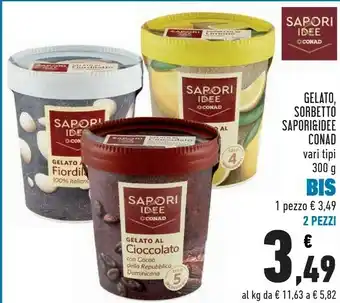 Conad Conad Sapori Dintorni Gelato 300 G offerta