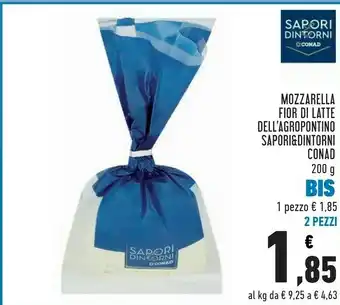 Conad Conad Mozzarella Fior Di Latte Dell'agropontino 200g offerta