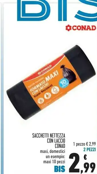 Conad Conad Sacchetti Nettezza Con Laccio Maxi offerta