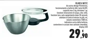 Conad Imetec Bilancia offerta