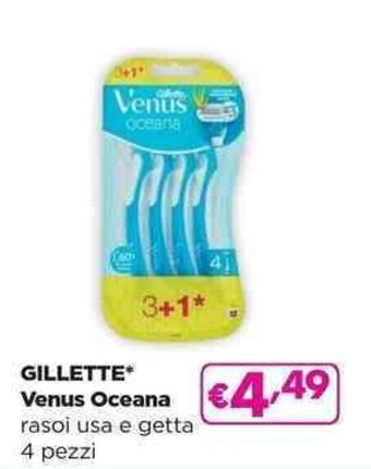 Acqua & Sapone GILLETTE Venus Oceana rasoi usa e getta 4 pezzi offerta
