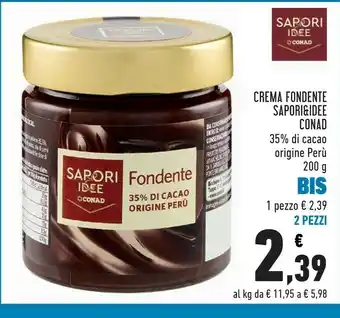 Conad Conad Crema Fondente 200g offerta