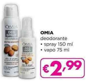 Acqua & Sapone OMIA deodorante spray 150 ml /vapo 75 ml offerta
