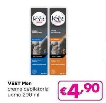 Acqua & Sapone VEET Men crema depilatoria uomo 200 ml offerta