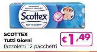 Acqua & Sapone SCOTTEX Tutti Giorni fazzoletti 12 pacchetti offerta