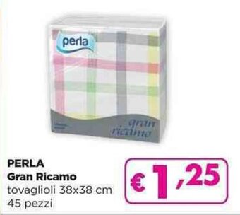 Acqua & Sapone PERLA Gran Ricamo tovaglioli 38x38 cm 45 pezzi offerta