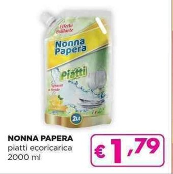 Acqua & Sapone NONNA PAPERA piatti ecoricarica 2000 ml offerta