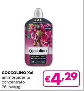 Acqua & Sapone COCCOLINO Xxl ammorbidente concentrato 76 lavaggi offerta