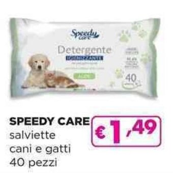 Acqua & Sapone SPEEDY CARE salviette cani e gatti 40 pezzi offerta