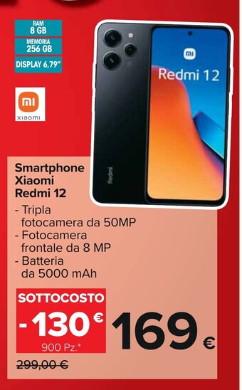 Carrefour Smartphone Xiaomi Redmi 12 offerta