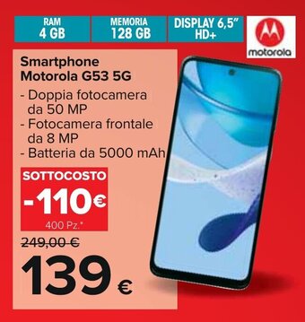 Carrefour Smartphone Motorola G53 5G offerta