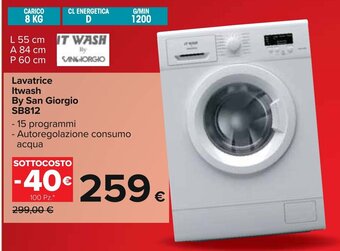 Carrefour Lavatrice Itwash By San Giorgio SB812 offerta