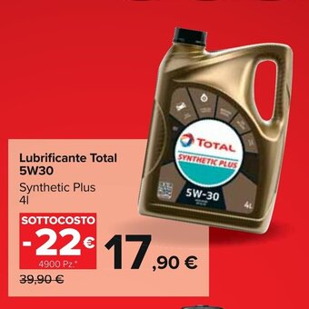 Carrefour Lubrificante Total 5W30 4 l offerta