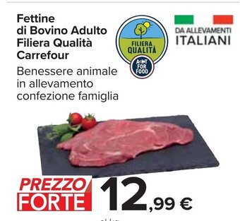 Carrefour Fettine di Bovino Adulto Filiera Qualità Carrefour offerta