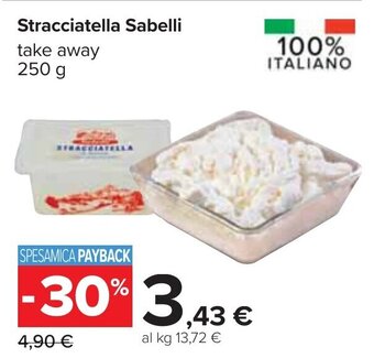 Carrefour Stracciatella Sabelli 250 g offerta