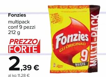 Carrefour Fonzies multipack conf 9 pezzi 212 g offerta