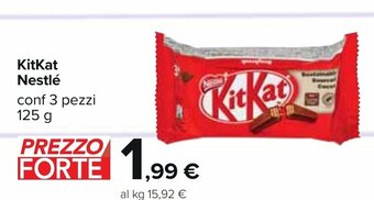 Carrefour KitKat Nestlé conf 3 pezzi 125 g offerta