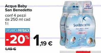Carrefour Acqua Baby San Benedetto 1 l offerta