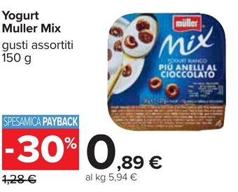 Carrefour Yogurt Muller Mix gusti assortiti 150 g offerta