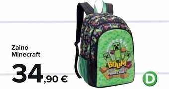 Carrefour Zaino Minecraft offerta