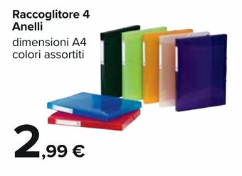 Carrefour Raccoglitore 4 Anelli A4 offerta