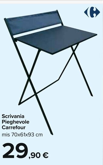 Carrefour Scrivania Pieghevole Carrefour 70x61x93 cm offerta