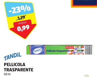 ALDI TANDIL PELLICOLA TRASPARENTE 50 m offerta