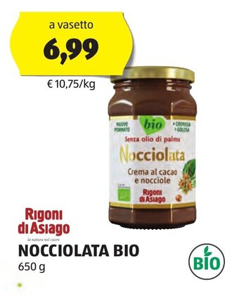 ALDI Rigoni di Asiago NOCCIOLATA BIO 650 g offerta