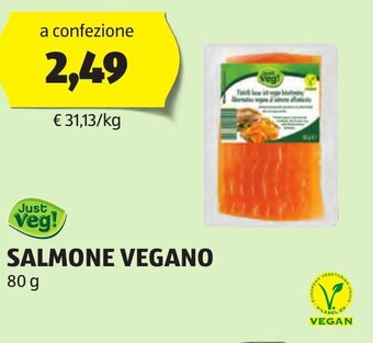 ALDI Just Veg! SALMONE VEGANO 80 g offerta