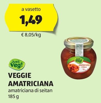 ALDI Just Veg! VEGGIE AMATRICIANA 185 g offerta