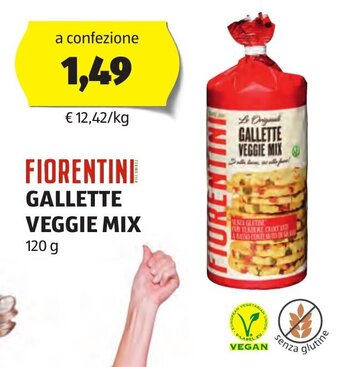 ALDI FIORENTINI GALLETTE VEGGIE MIX 120 g offerta