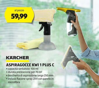 ALDI KÄRCHER ASPIRAGOCCE KWI 1 PLUS C offerta