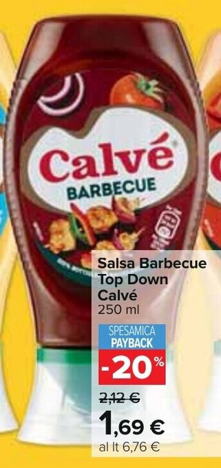 Carrefour Salsa Barbecue Top Down Calvé 250 ml offerta