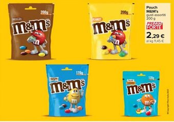 Carrefour Pouch M&M's gusti assortiti 200 g offerta