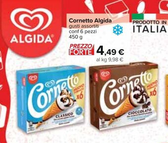 Carrefour Cornetto Algida gusti assortiti conf 6 pezzi 450 g offerta