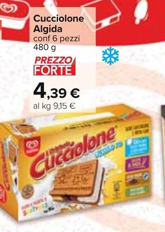 Carrefour Cucciolone Algida conf 6 pezzi 480 g offerta