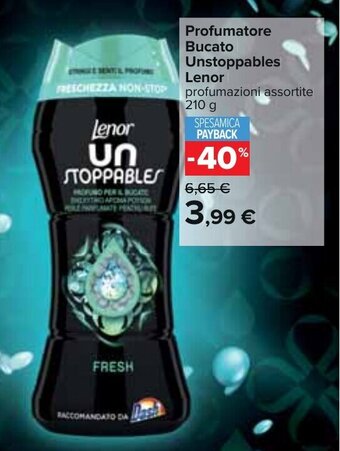 Carrefour Profumatore Bucato Unstoppables Lenor profumazioni assortite 210 g offerta